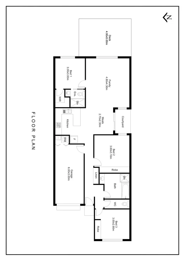 Floorplan of Homely semi-detached listing, 82 Rockwood Street, Casey ACT 2913