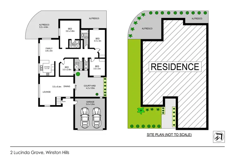 Floorplan of Homely house listing, 2 Lucinda Grove, Winston Hills NSW 2153