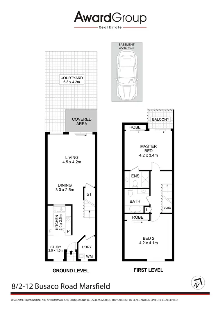Floorplan of Homely townhouse listing, 8/2-12 Busaco Road, Marsfield NSW 2122