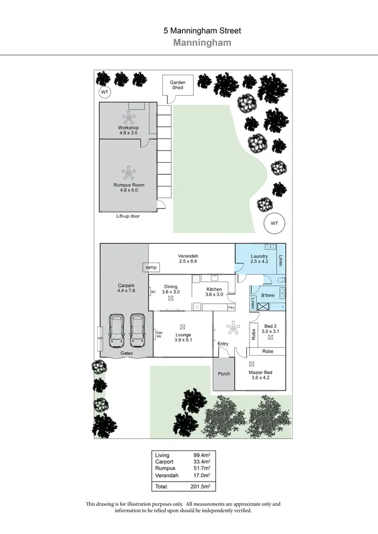 Floorplan of Homely house listing, 5 Manningham Street, Manningham SA 5086