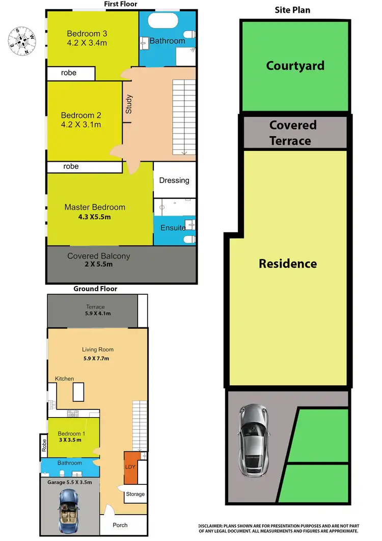 Floorplan of Homely semi-detached listing, 3B Edinburgh Crescent, Woolooware NSW 2230