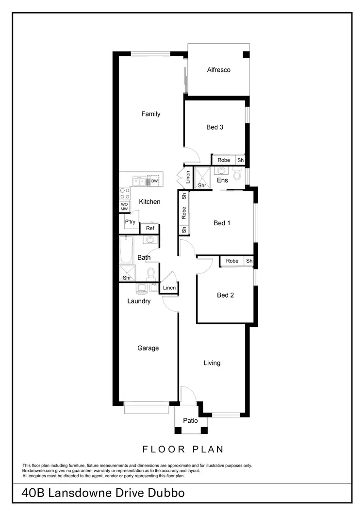 Floorplan of Homely semi-detached listing, 40B Lansdowne Drive, Dubbo NSW 2830