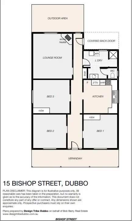 Floorplan of Homely house listing, 15 Bishop Street, Dubbo NSW 2830