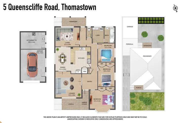 Floorplan of Homely house listing, 5 Queenscliff Road, Thomastown VIC 3074