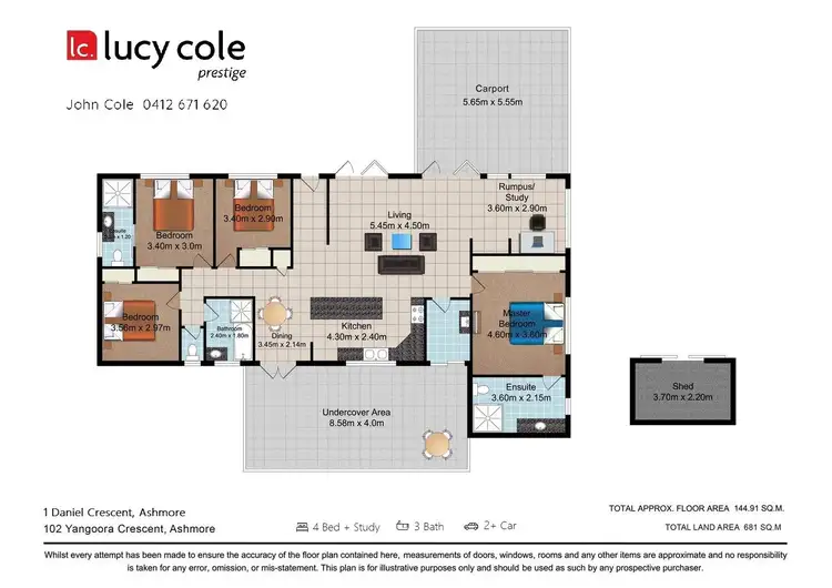 Floorplan of Homely house listing, 1 Daniel Crescent, Ashmore QLD 4214
