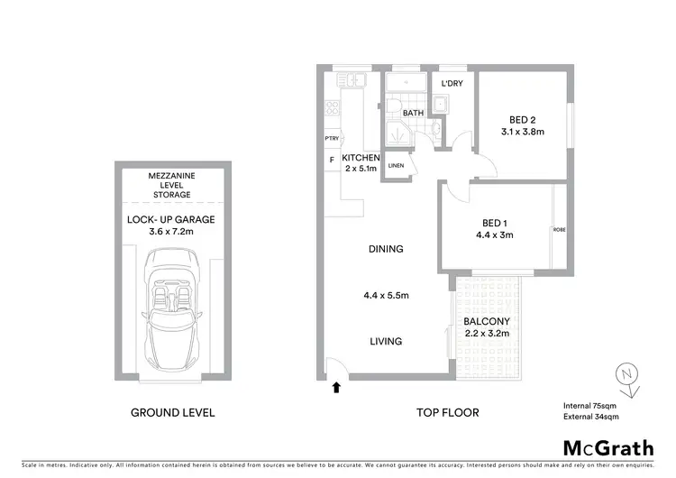 Floorplan of Homely apartment listing, 9/66 Cowper Street, Randwick NSW 2031