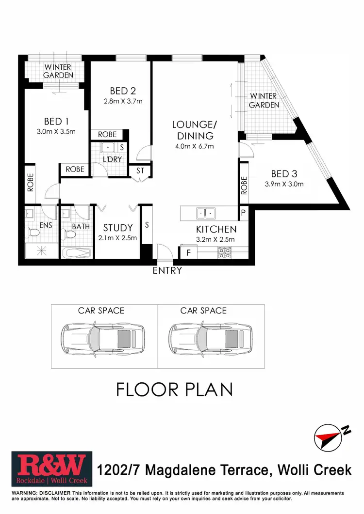 Floorplan of Homely apartment listing, 1202/7 Magdalene Terrace, Wolli Creek NSW 2205