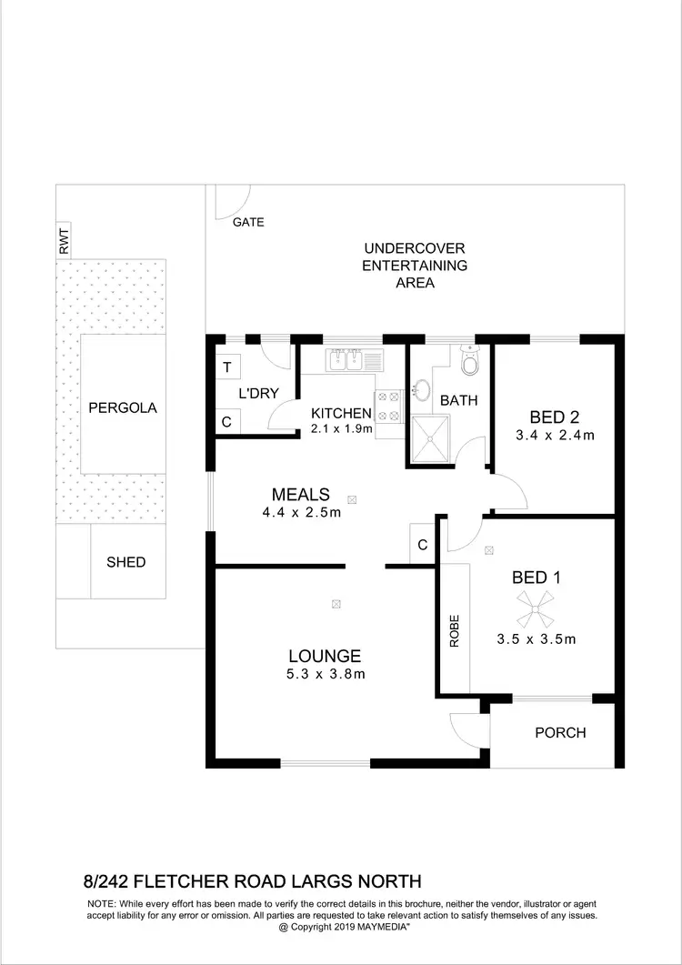 Floorplan of Homely unit listing, 8/242 Fletcher Road, Largs North SA 5016