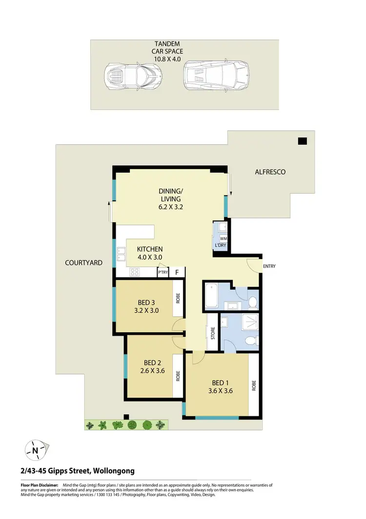 Floorplan of Homely apartment listing, 2/45 Gipps Street, Wollongong NSW 2500