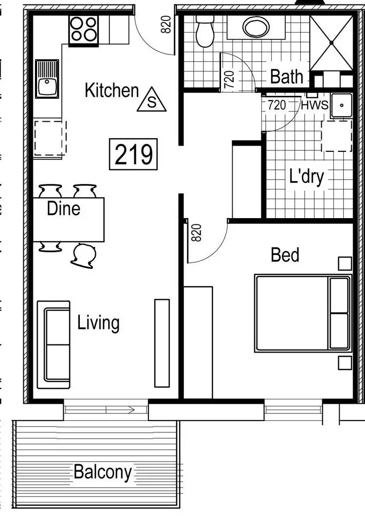 Floorplan of Homely apartment listing, A219/149-157 Thirteenth Street, Mildura VIC 3500
