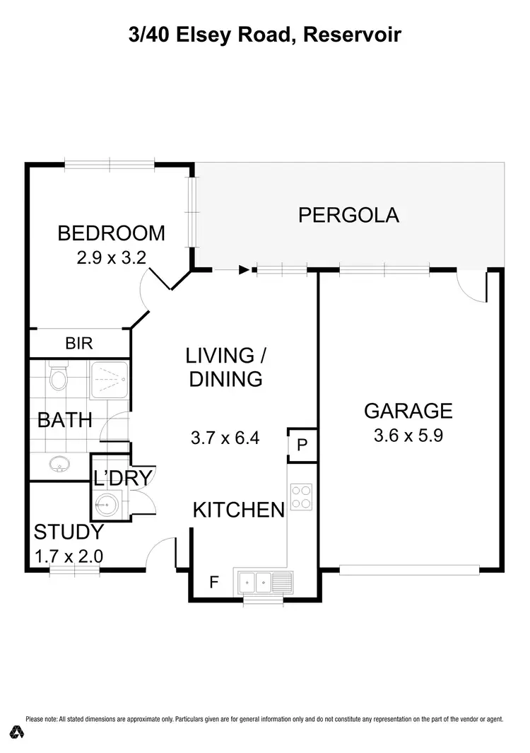 Floorplan of Homely unit listing, 3/40 Elsey Road, Reservoir VIC 3073