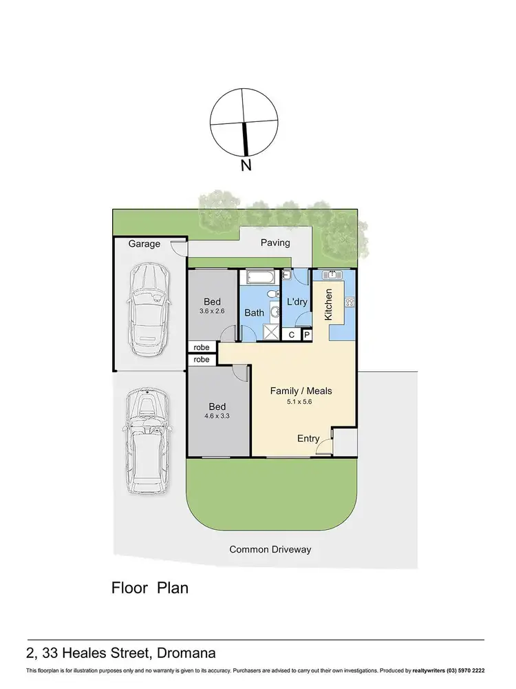 Floorplan of Homely unit listing, 2/33 Heales Street, Dromana VIC 3936