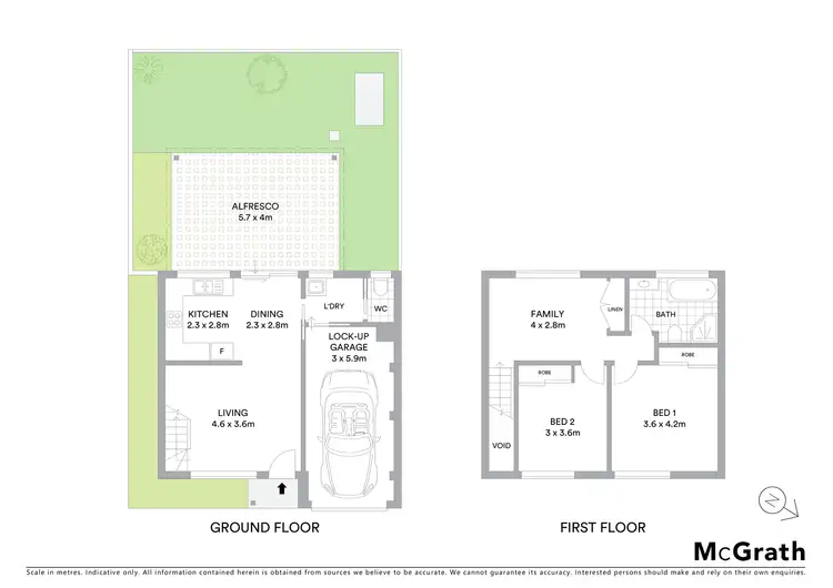 Floorplan of Homely townhouse listing, 1/2 Charlotte Road, Rooty Hill NSW 2766