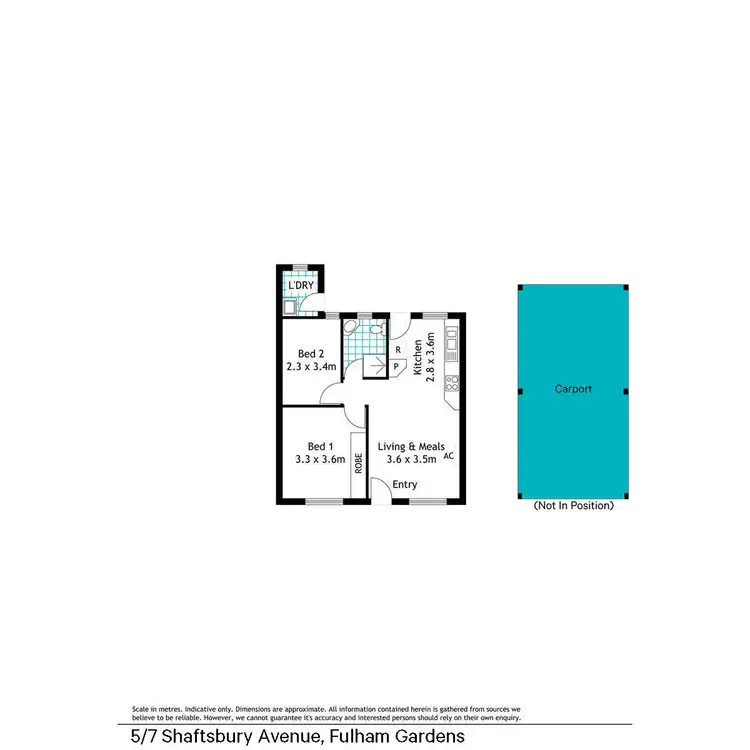 Floorplan of Homely unit listing, 5/7 Shaftsbury Avenue, Fulham Gardens SA 5024
