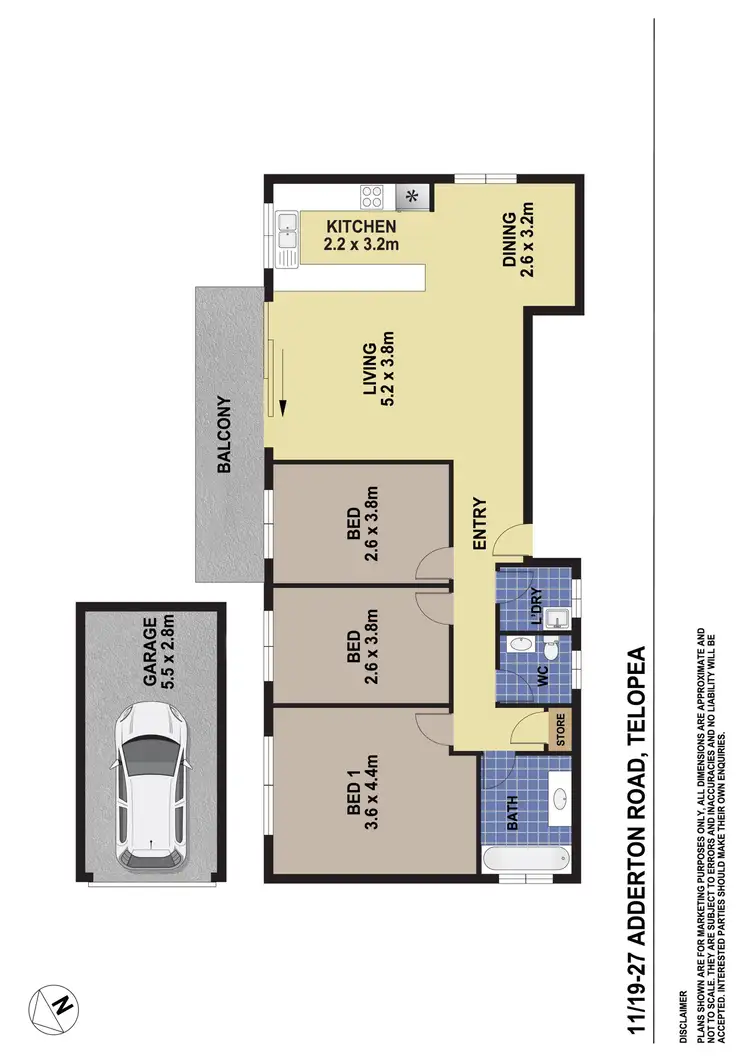 Floorplan of Homely apartment listing, 11/19-27 Adderton Road, Telopea NSW 2117