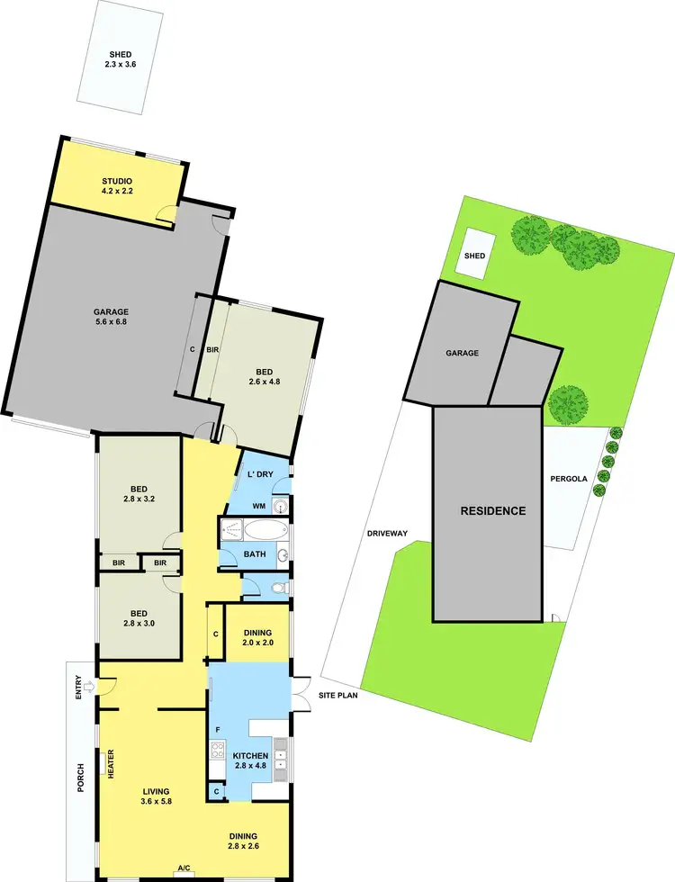 Floorplan of Homely house listing, 22 Vanessa Drive, Hampton Park VIC 3976