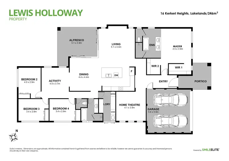 Floorplan of Homely house listing, 16 Kerkeri Heights, Lakelands WA 6180