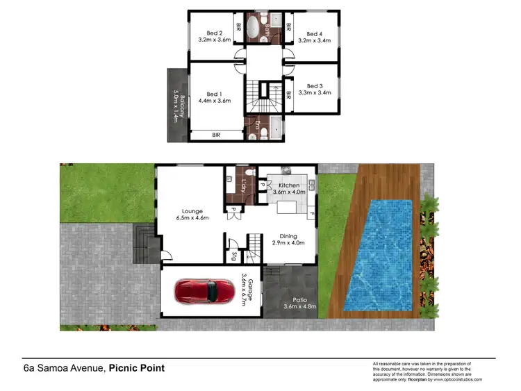 Floorplan of Homely semi-detached listing, 6a Samoa Avenue, Picnic Point NSW 2213