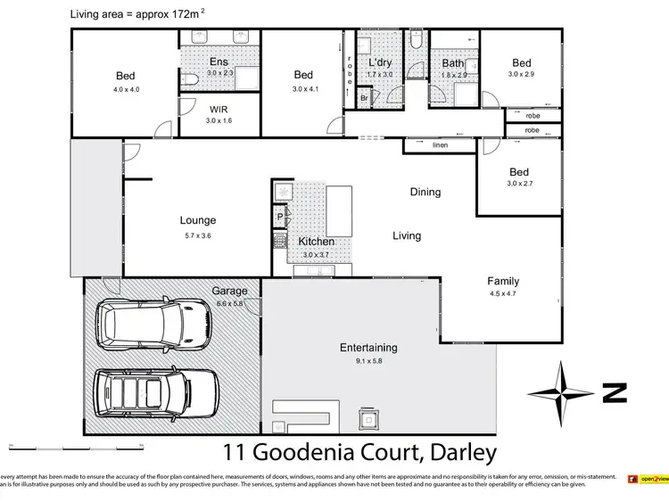 Floorplan of Homely house listing, 11 Goodenia Court, Darley VIC 3340