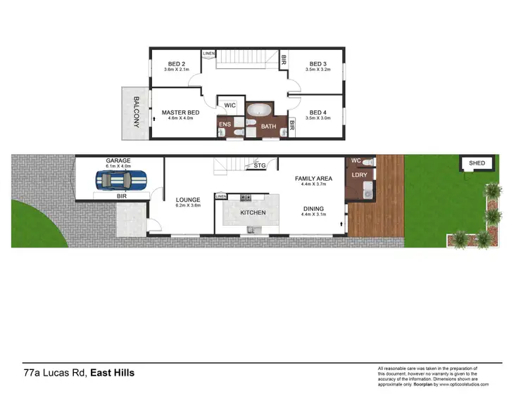 Floorplan of Homely semi-detached listing, 77A Lucas Road, East Hills NSW 2213