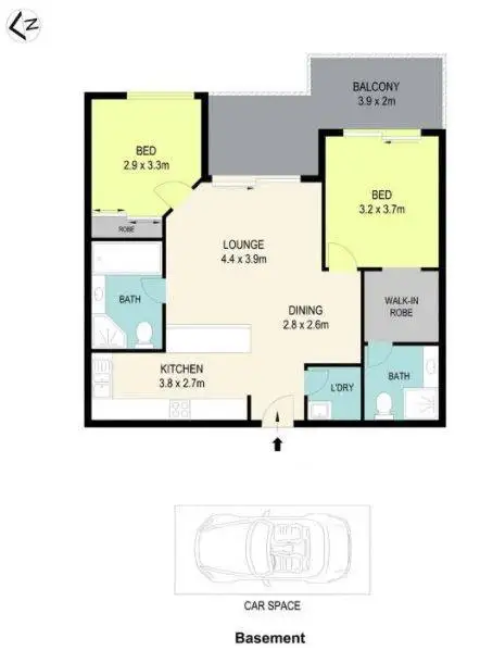 Floorplan of Homely apartment listing, 206/3-11 Orara Street, Waitara NSW 2077