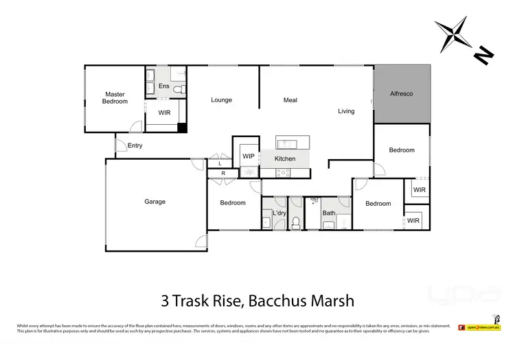 Floorplan of Homely house listing, 3 Trask Rise, Bacchus Marsh VIC 3340