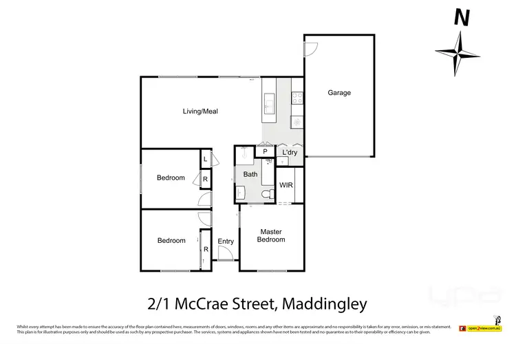 Floorplan of Homely unit listing, 2/1 McCrae Street, Maddingley VIC 3340