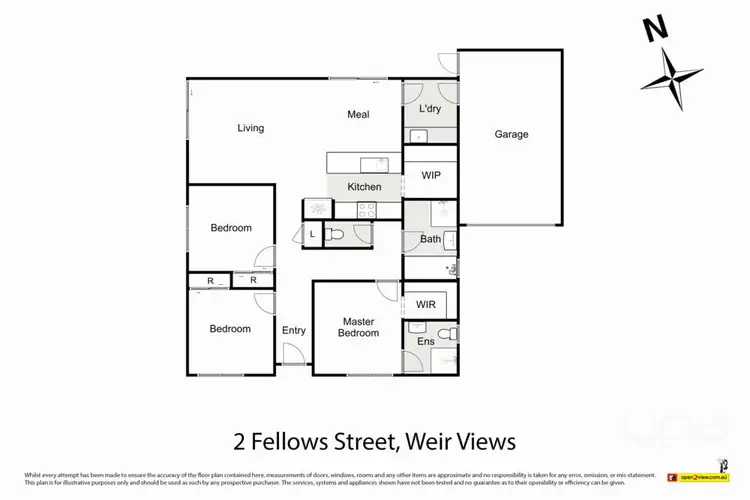 Floorplan of Homely house listing, 2 Fellows Street, Weir Views VIC 3338