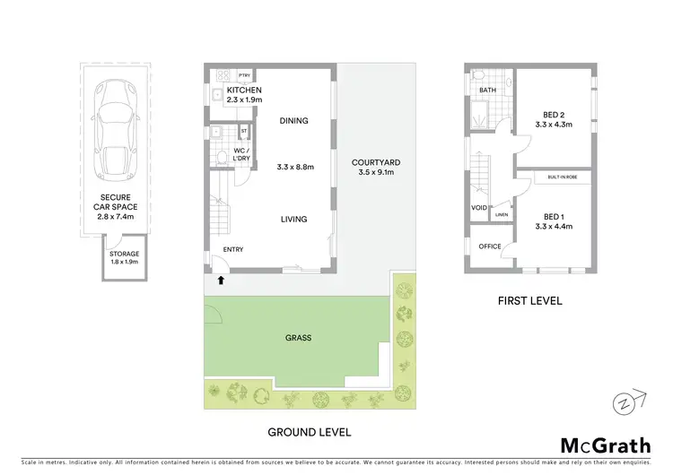 Floorplan of Homely townhouse listing, 1/36 Clifton Road, Clovelly NSW 2031