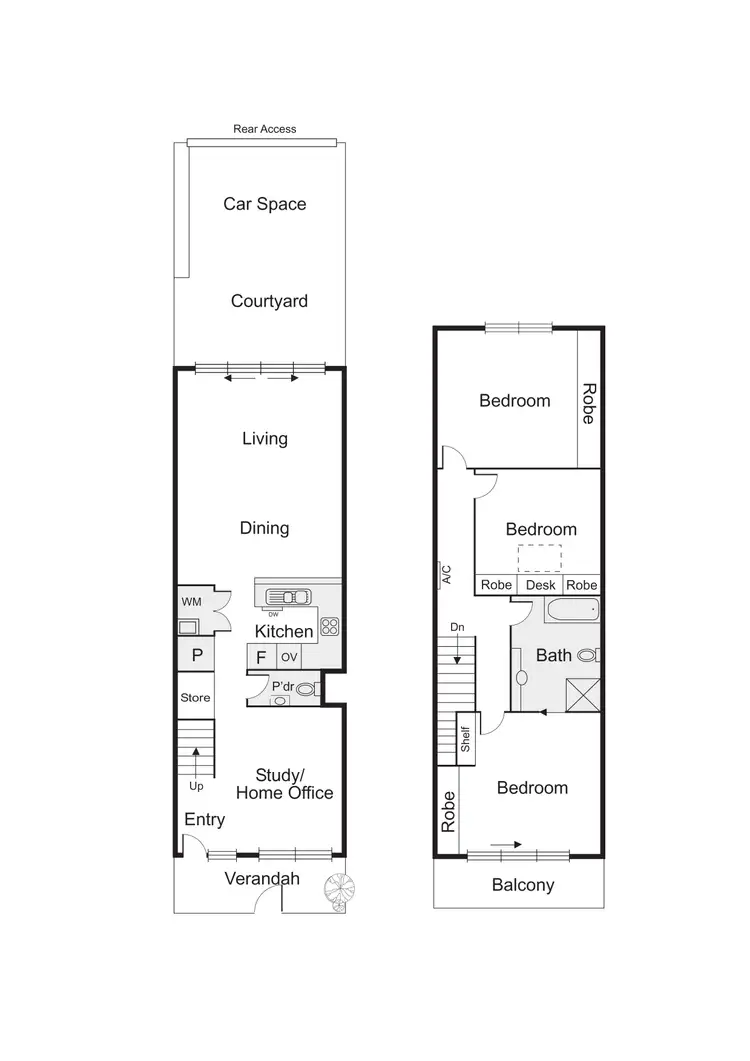 Floorplan of Homely townhouse listing, 386 Ross Street, Port Melbourne VIC 3207