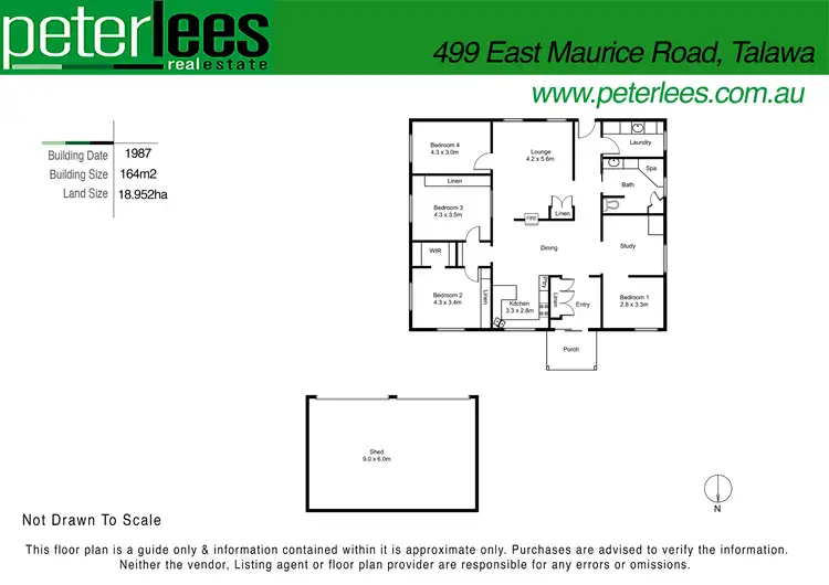 Floorplan of Homely house listing, 499 East Maurice Road, Talawa TAS 7263