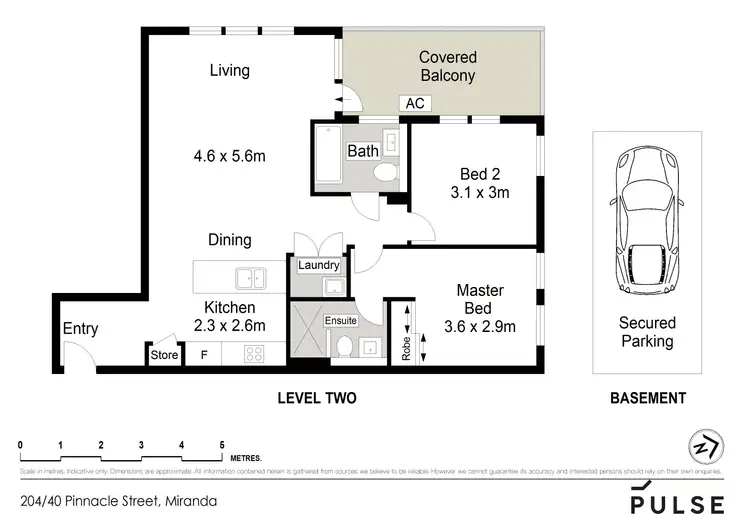 Floorplan of Homely apartment listing, C204/40 Pinnacle Street, Miranda NSW 2228