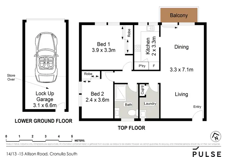 Floorplan of Homely apartment listing, 14/13-15 Allison Road, Cronulla NSW 2230