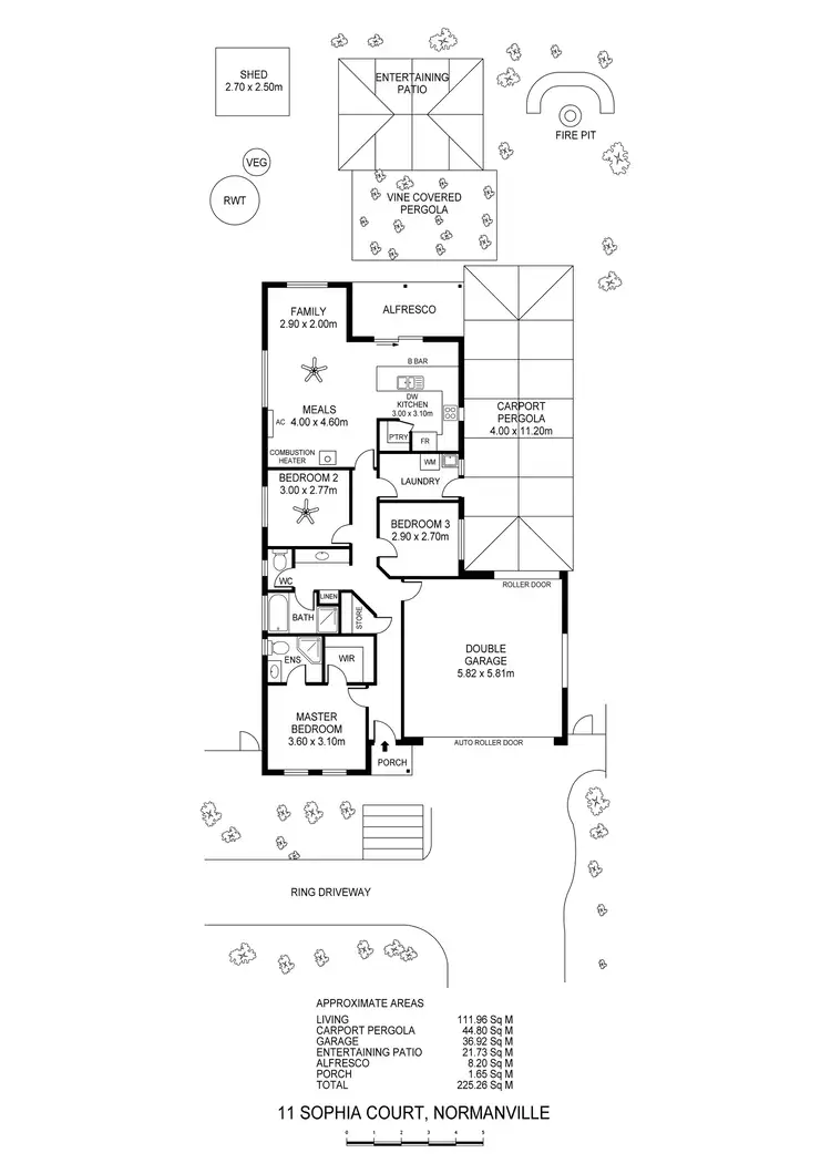 Floorplan of Homely house listing, 11 Sophia Court, Normanville SA 5204