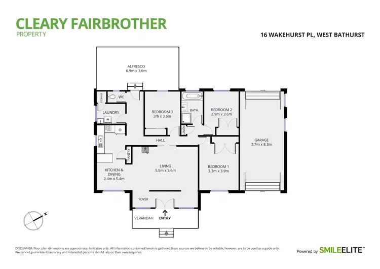 Floorplan of Homely house listing, 16 Wakehurst Place, West Bathurst NSW 2795