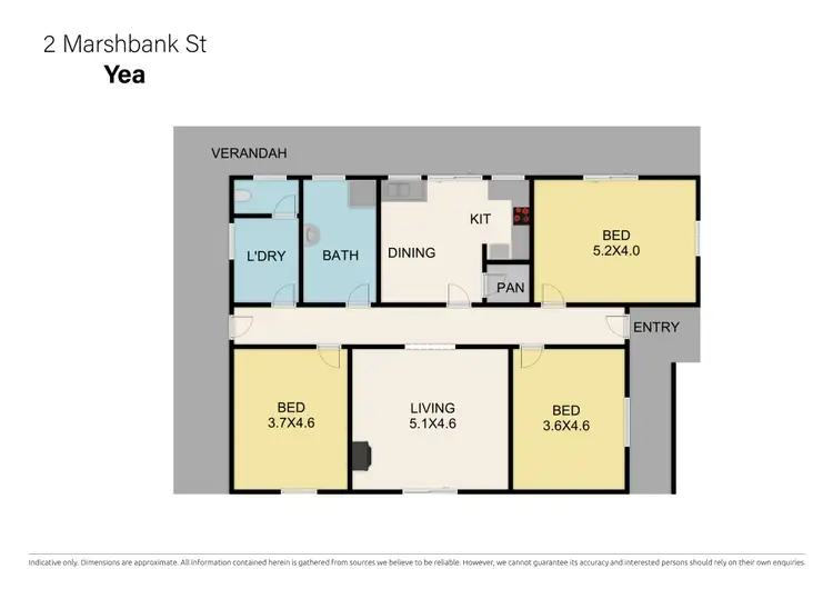 Floorplan of Homely house listing, 2 Marshbank Street, Yea VIC 3717