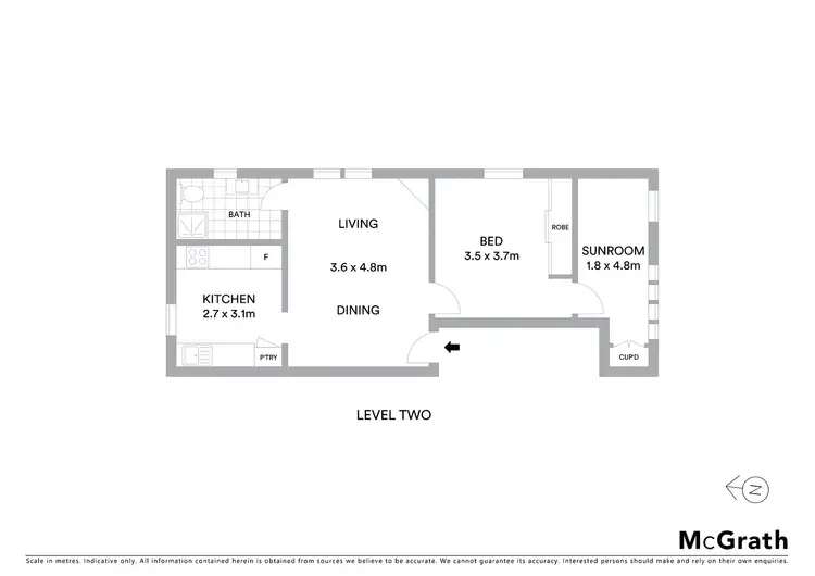 Floorplan of Homely apartment listing, 17/8B Hughes Street, Potts Point NSW 2011