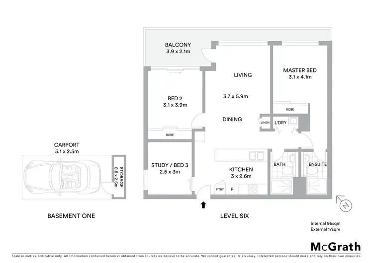 Floorplan of Homely apartment listing, 603/7 Mooltan Avenue, Macquarie Park NSW 2113