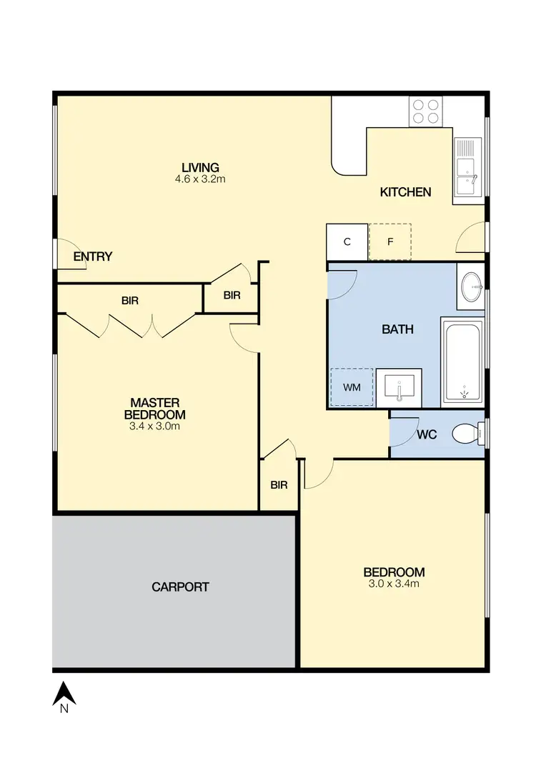 Floorplan of Homely unit listing, 2/100 Fox Street, St Albans VIC 3021