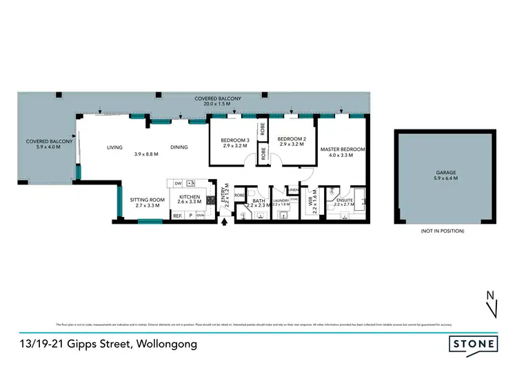 Floorplan of Homely apartment listing, 13/19-21 Gipps Street, Wollongong NSW 2500
