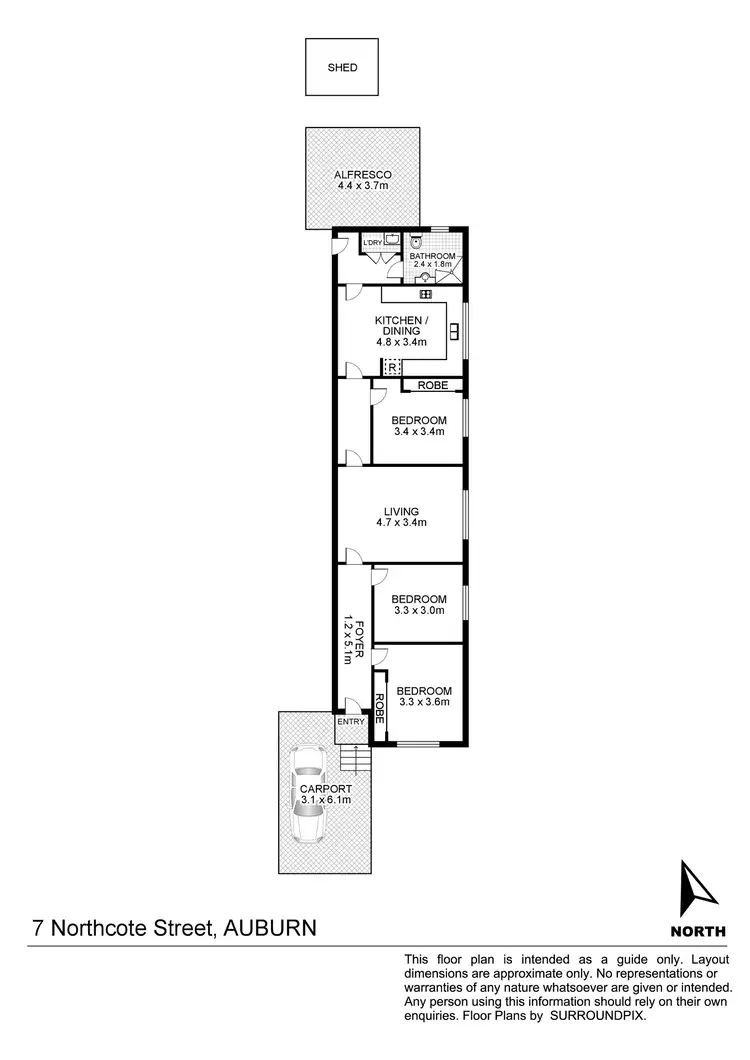 Floorplan of Homely house listing, 7 Northcote Street, Auburn NSW 2144