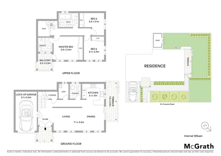 Floorplan of Homely semi-detached listing, 3 St Vincents Road, Bexley NSW 2207