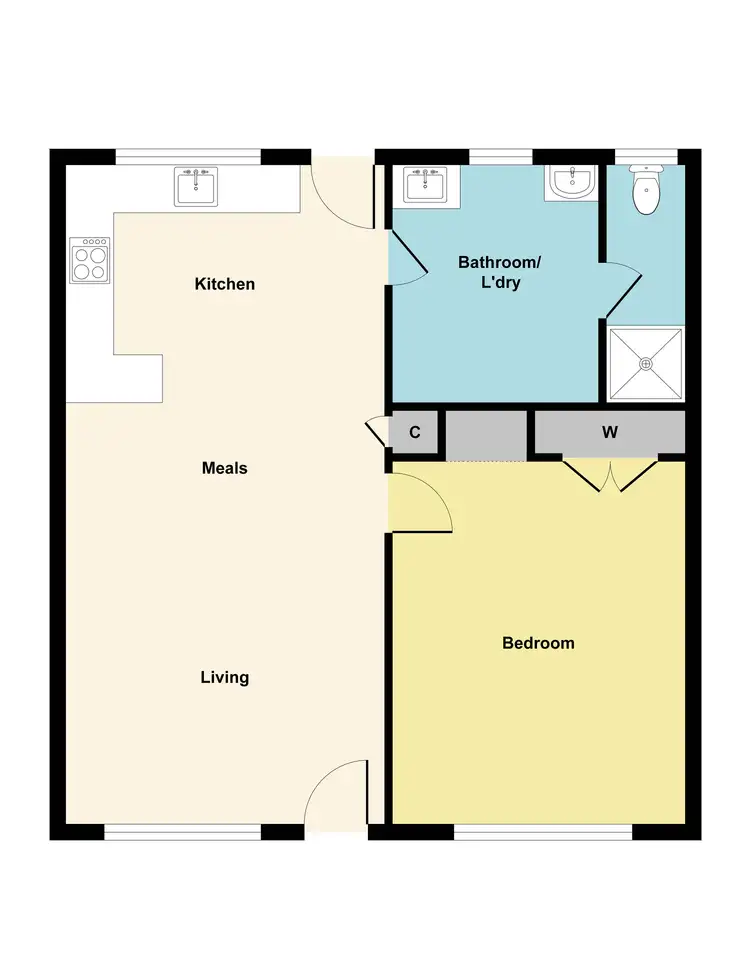 Floorplan of Homely unit listing, 10/10 Simpson Street, Black Hill VIC 3350