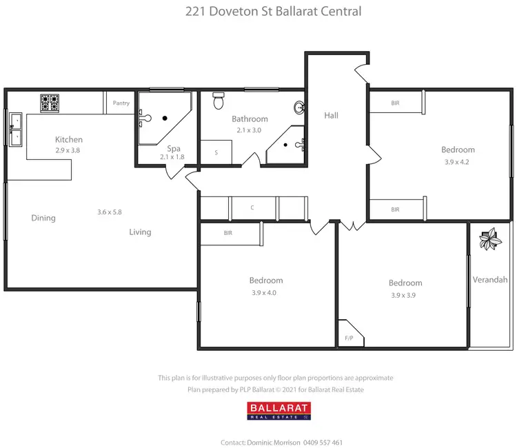 Floorplan of Homely house listing, 221 Doveton Street South, Ballarat Central VIC 3350