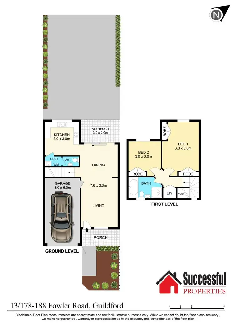 Floorplan of Homely townhouse listing, 13/178-188 Fowler Road, Guildford NSW 2161
