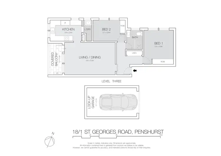 Floorplan of Homely apartment listing, 18/1 St Georges Road, Penshurst NSW 2222