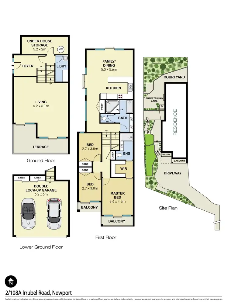 Floorplan of Homely townhouse listing, 2/108A Irrubel Road, Newport NSW 2106