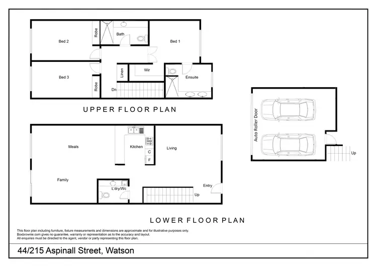 Floorplan of Homely townhouse listing, 44/215 Aspinall Street, Watson ACT 2602