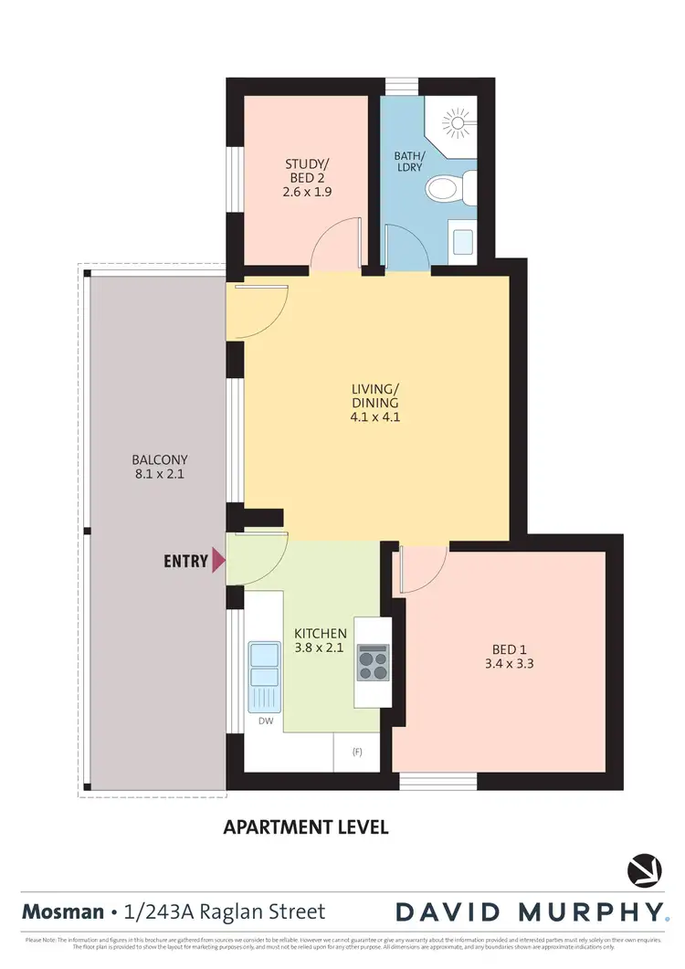 Floorplan of Homely apartment listing, 1/243A Raglan Street, Mosman NSW 2088