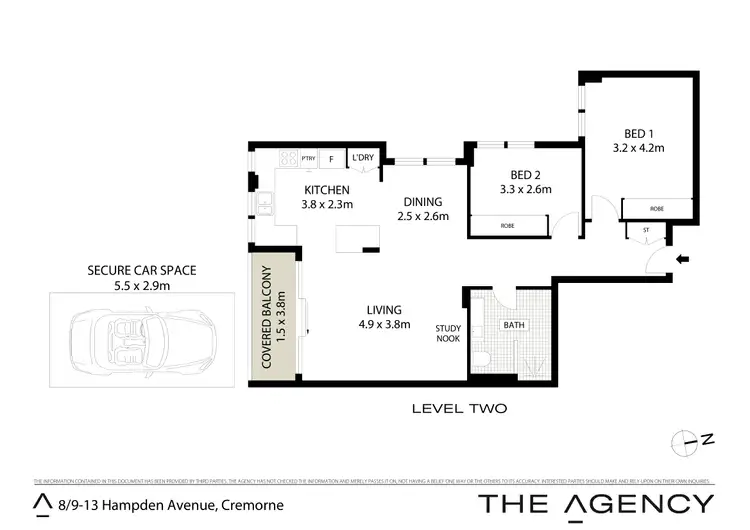 Floorplan of Homely unit listing, 8/9-13 Hampden Avenue, Cremorne NSW 2090